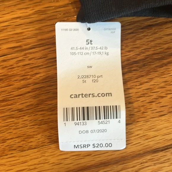 Carter’s Fleece Sleep n Play Footed Pajama NWT (5T) - Picture 3 of 3